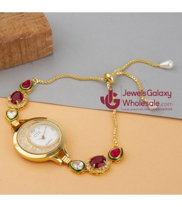 Jewels Wholesale Pink GP AD Bracelet Watch