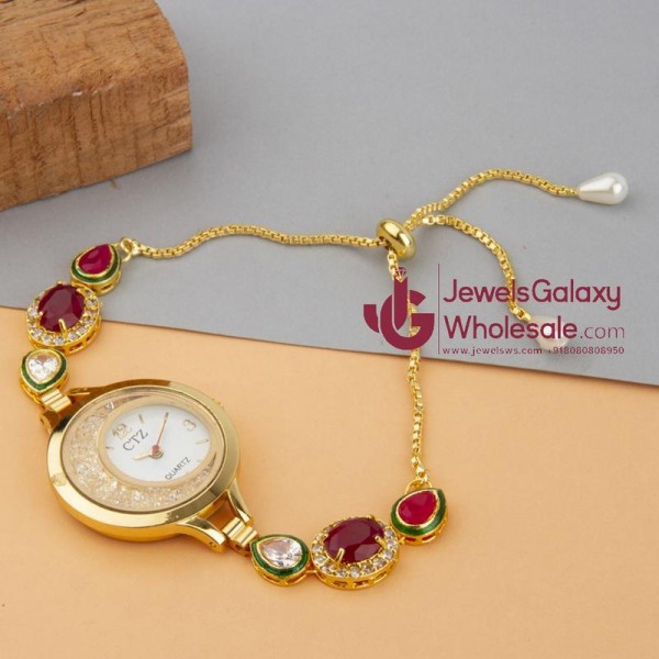 Jewels Wholesale Pink GP AD Bracelet Watch