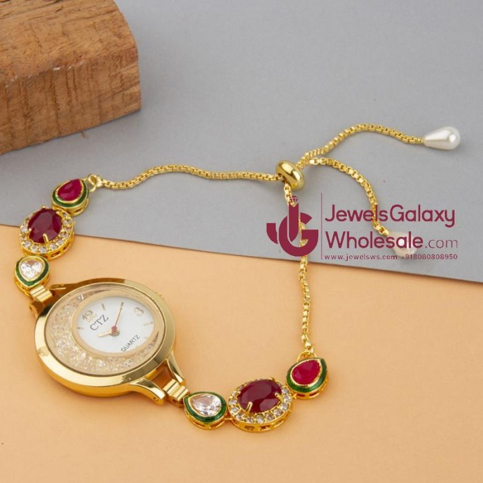 Jewels Wholesale Pink GP AD Bracelet Watch