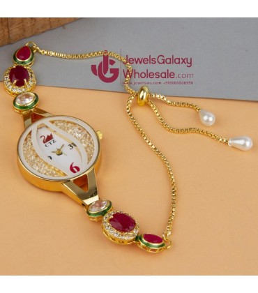 Jewels Wholesale Pink GP AD Bracelet Watch