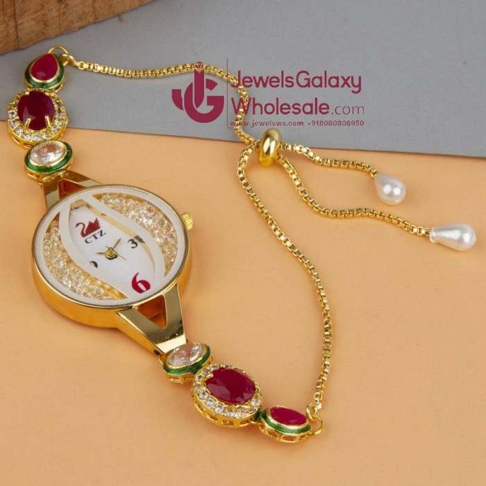 Jewels Wholesale Pink GP AD Bracelet Watch