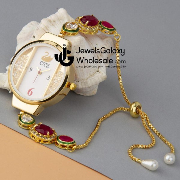 Jewels Wholesale Pink GP AD Bracelet Watch