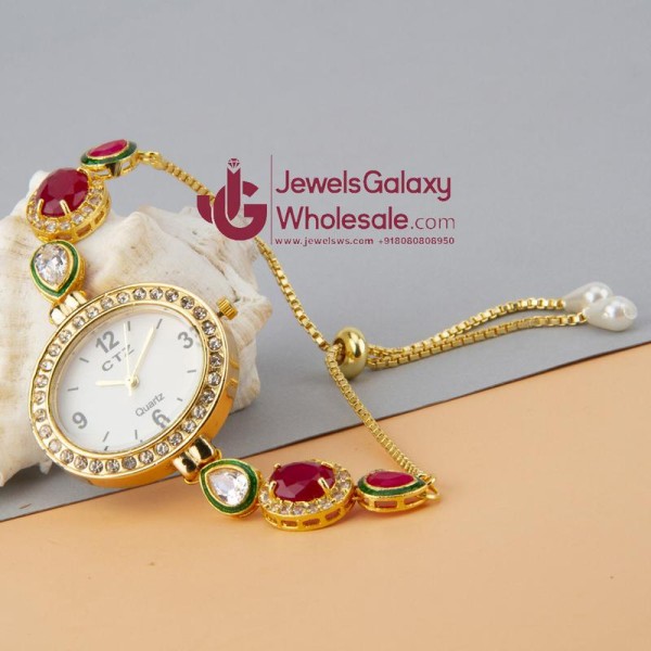 Jewels Wholesale Pink GP AD Bracelet Watch