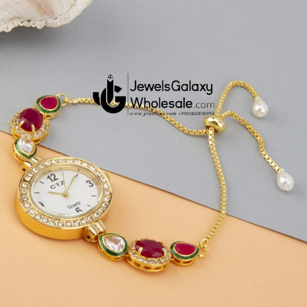 Jewels Wholesale Pink GP AD Bracelet Watch