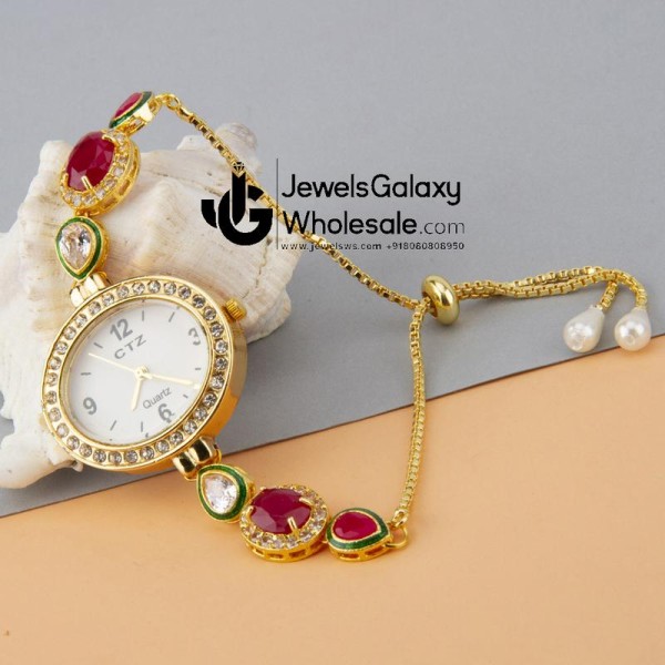 Jewels Wholesale Pink GP AD Bracelet Watch