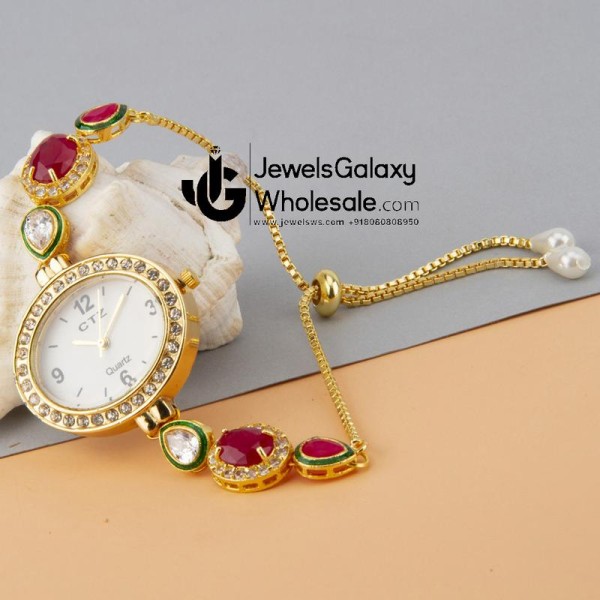 Jewels Wholesale Pink GP AD Bracelet Watch