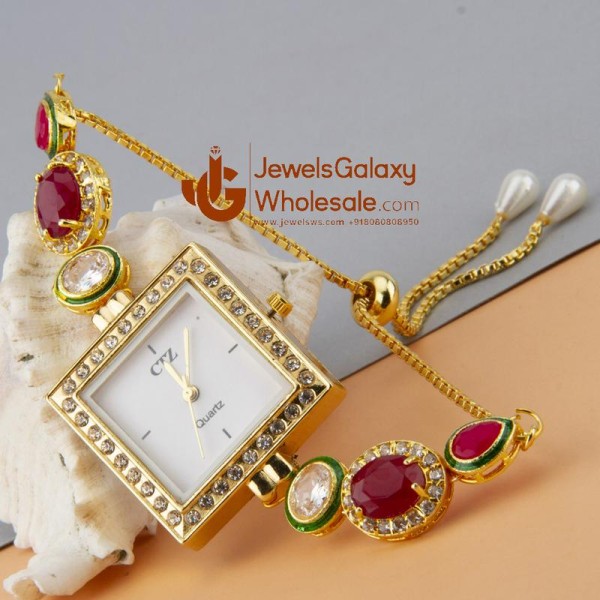 Jewels Wholesale Pink GP AD Bracelet Watch