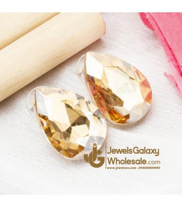 Gold-Plated Teardrop Shaped Studs