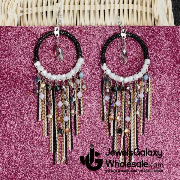 Onyx Multicolour Chain Drop Earrings 12515