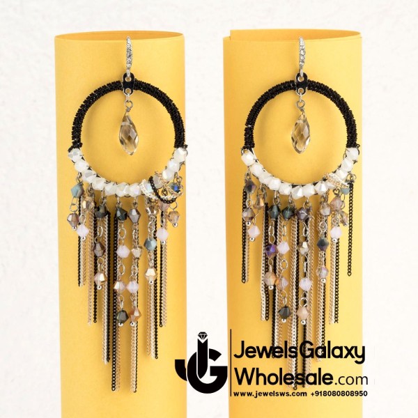 Onyx Multicolour Chain Drop Earrings 12515