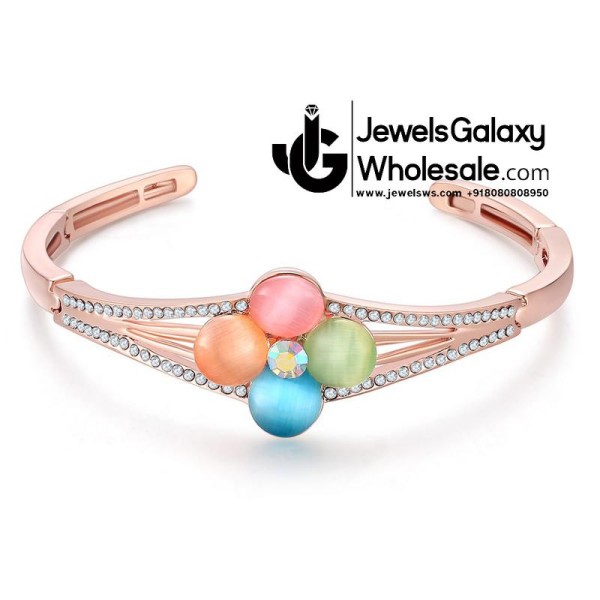 Rose Gold Plated Multicolour AD Bracelet