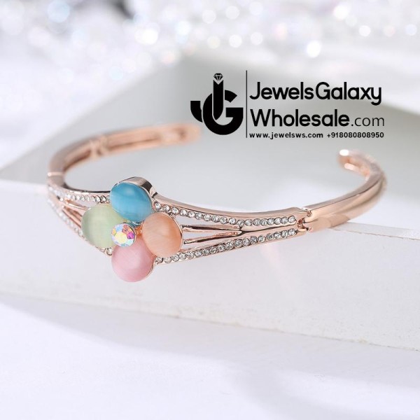 Rose Gold Plated Multicolour AD Bracelet