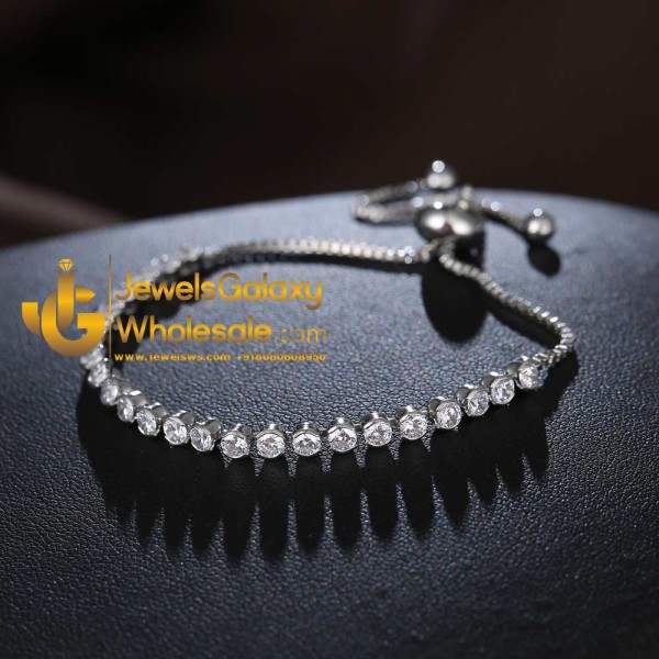 Platinum Plated American Diamond Fashion Bracelet 3132