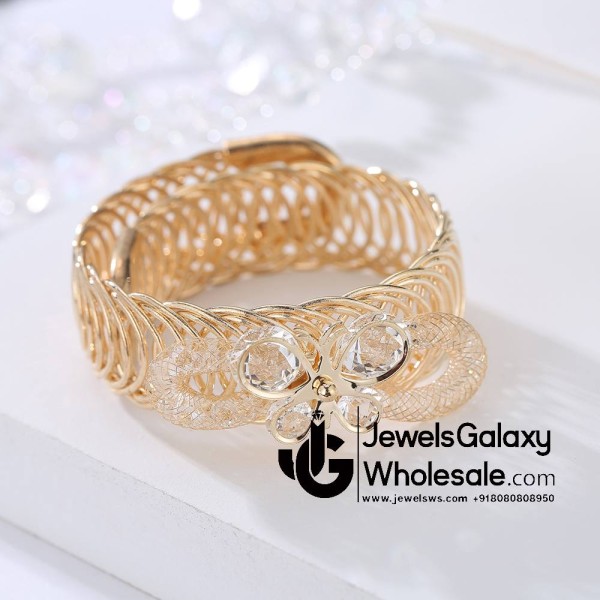 Gold Plated Sparkling Magic Mesh Glamourous Bracelet 3155