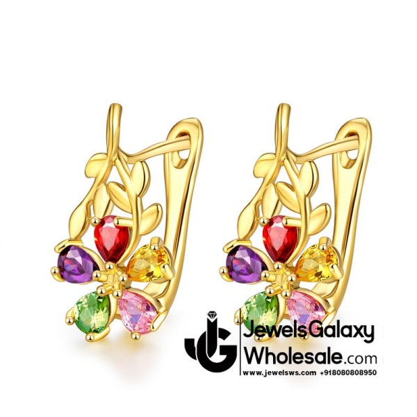 Gold Plated Cubic Zirconia Star Shaped Pendant Set