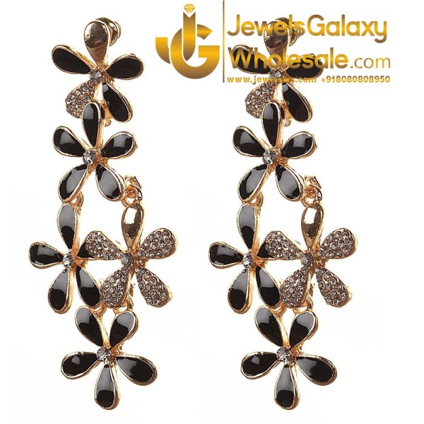 Gold Plated American Diamond Dangler Earrings 1530