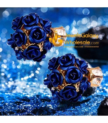 Gold Plated Rose inspired Fashion Earrings 1572