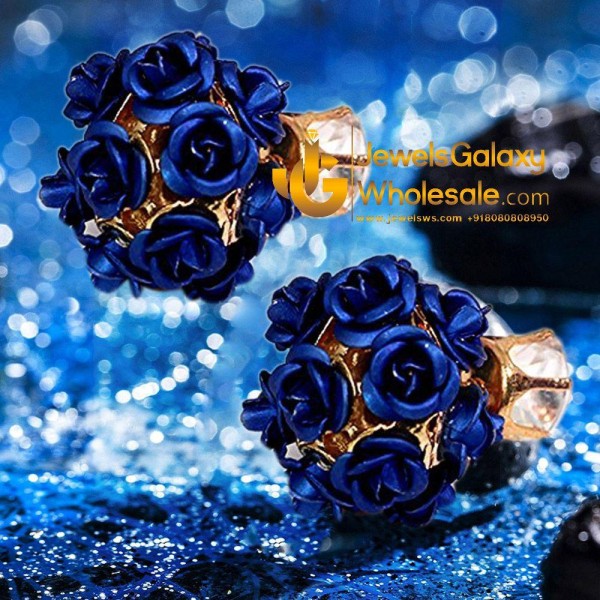 Gold Plated Rose inspired Fashion Earrings 1572