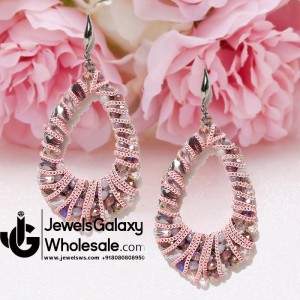 Onyx Pink Designer Drop Earrings