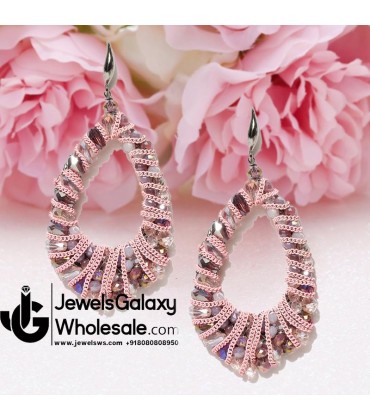 Onyx Pink Designer Drop Earrings