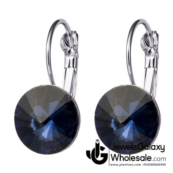 Platinum Plated Crystal Clip-On Earrings 2272
