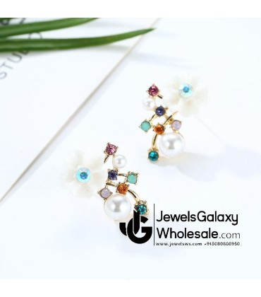 Crystal Elements Multicolour Drop Earrings 2299