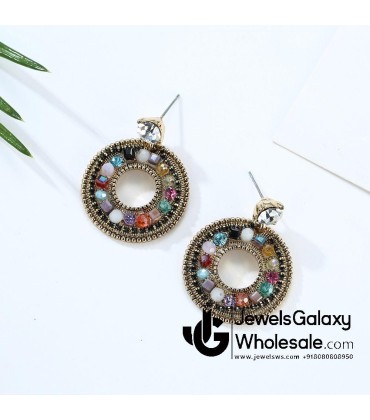 Crystal Elements Multicolour Circle Of Life Fashion Earrings 2308