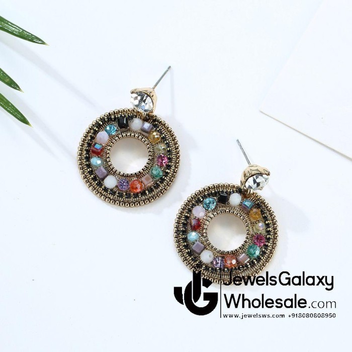 Crystal Elements Multicolour Circle Of Life Fashion Earrings 2308