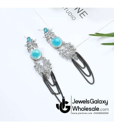 Opal Folklore Gemisphere Crystal Elements Chain Drop Earrings 2314