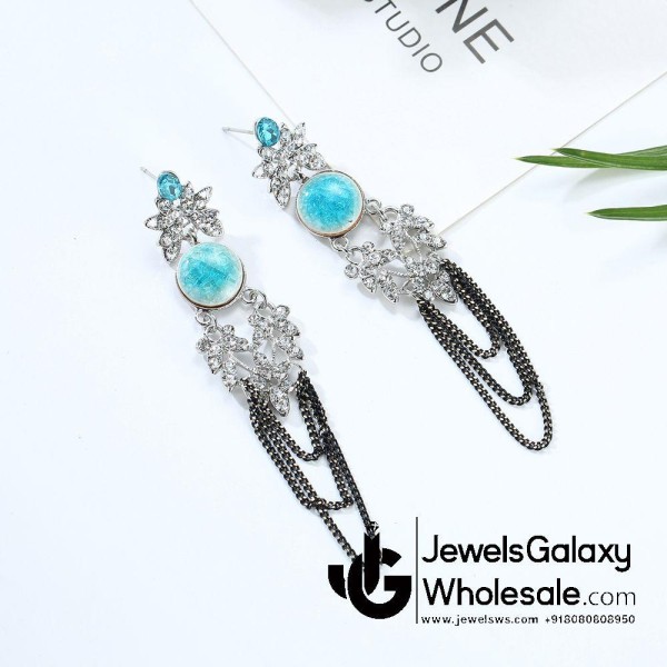 Opal Folklore Gemisphere Crystal Elements Chain Drop Earrings 2314