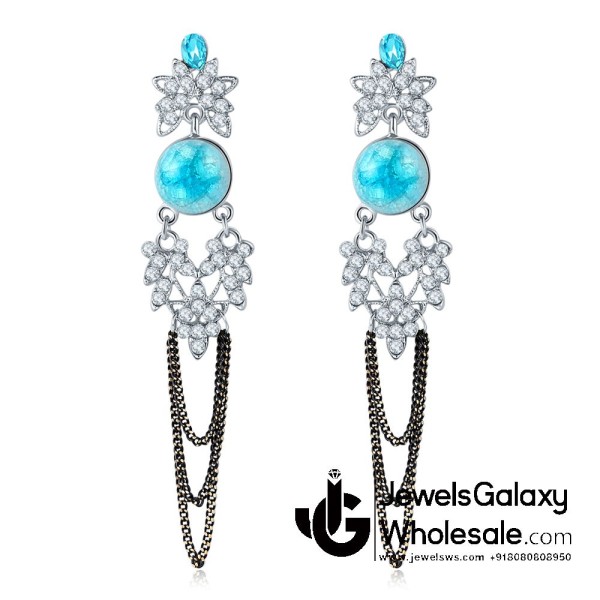 Opal Folklore Gemisphere Crystal Elements Chain Drop Earrings 2314