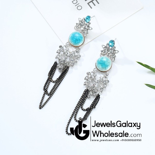 Opal Folklore Gemisphere Crystal Elements Chain Drop Earrings 2314