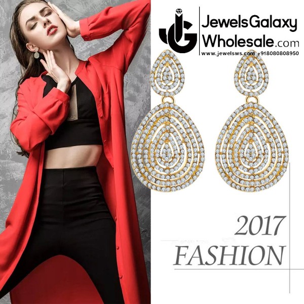 American Diamond Dangling Fashion Earrings 2386