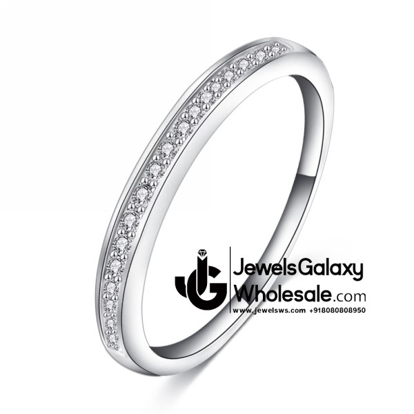 Platinum Plated American Diamond Fashion Ring