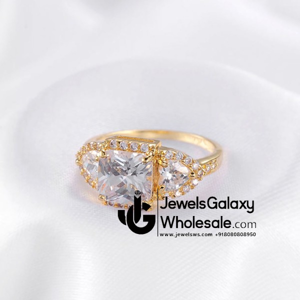 Gold Plated American Diamond Fashion Ring