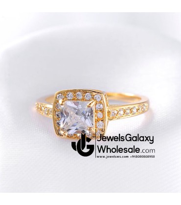 Gold Plated American Diamond Fashion Ring