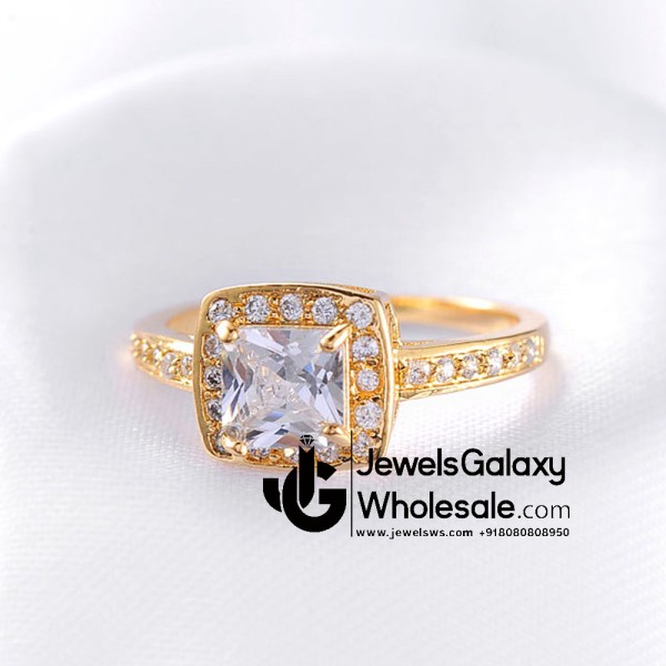 Gold Plated American Diamond Fashion Ring