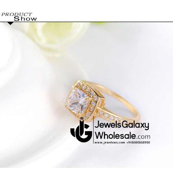 Gold Plated American Diamond Fashion Ring