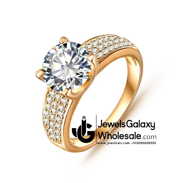 Gold Plated American Diamond Fashion Ring