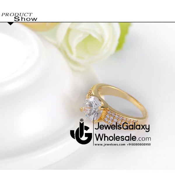 Gold Plated American Diamond Fashion Ring