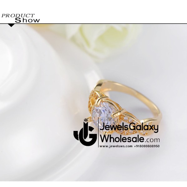 Gold Plated American Diamond Fashion Ring