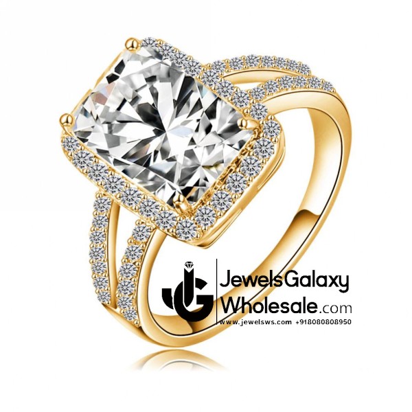 Gold Plated American Diamond Fashion Ring