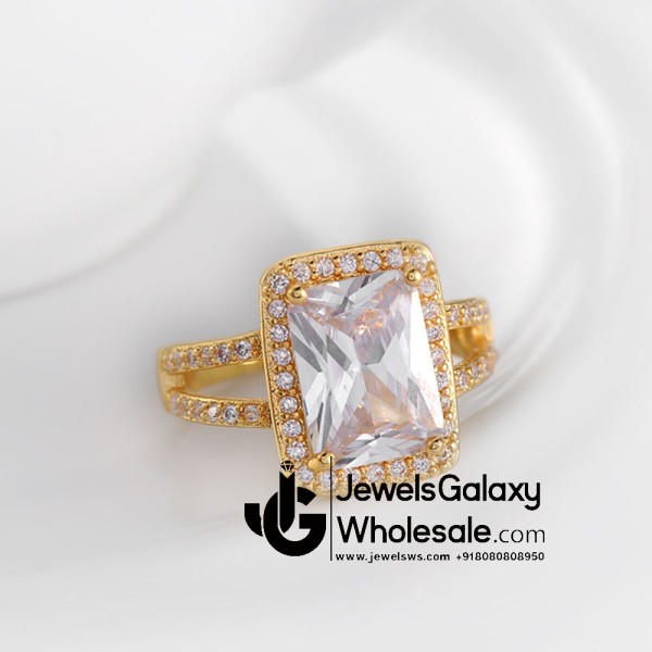 Gold Plated American Diamond Fashion Ring