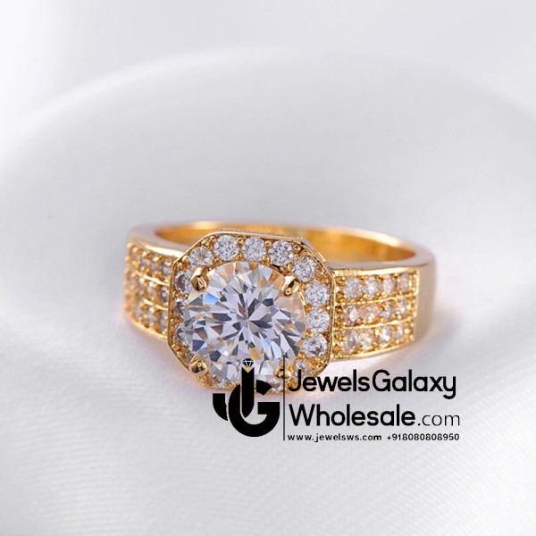 Gold Plated American Diamond Fashion Ring