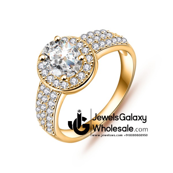 Gold Plated American Diamond Fashion Ring