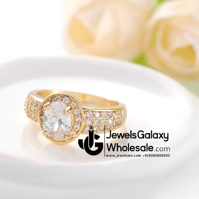 Gold Plated American Diamond Fashion Ring