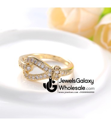 Gold Plated American Diamond Fashion Ring