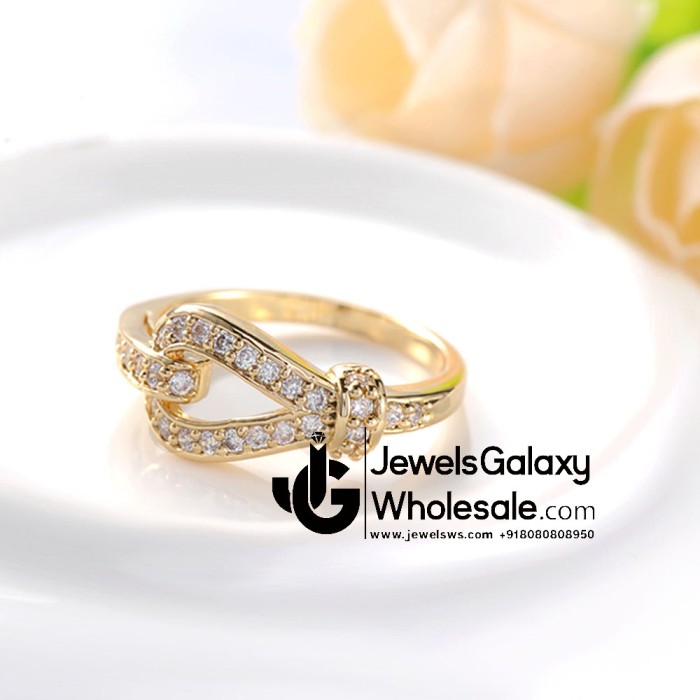 Gold Plated American Diamond Fashion Ring