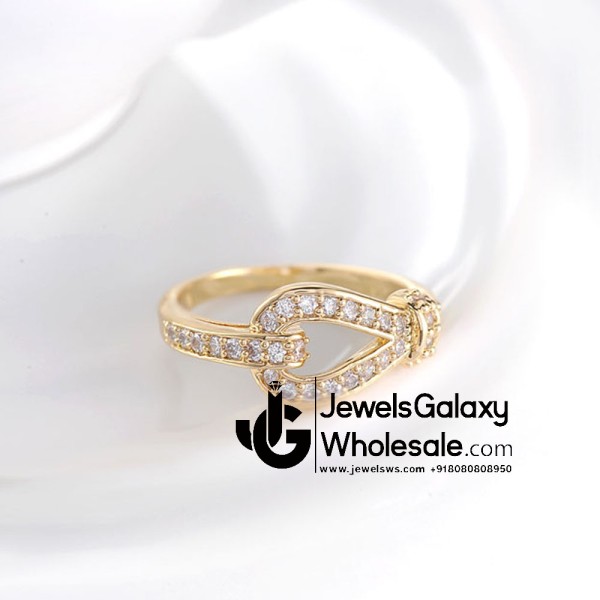 Gold Plated American Diamond Fashion Ring