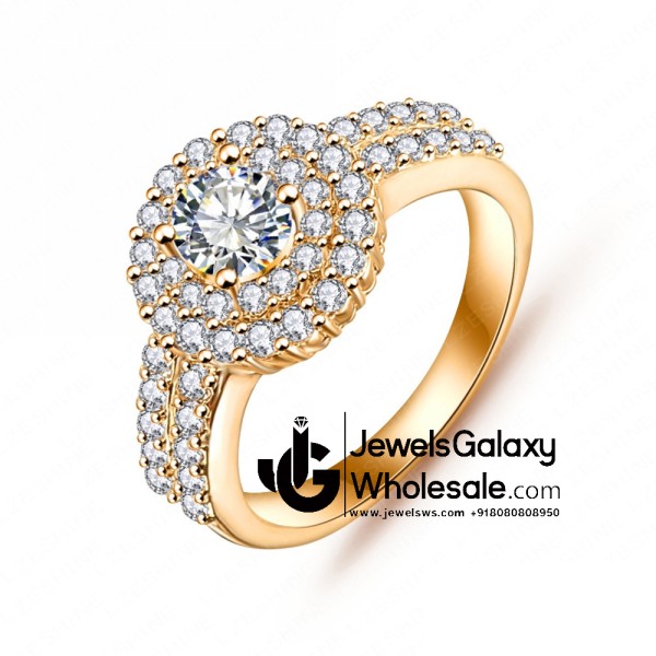 Gold Plated American Diamond Fashion Ring